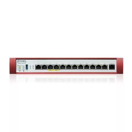 ZYXEL Tűzfal 4x2.5-GbE port(2xPOE+) + 8x1-GbE + 1xUSB 3.0 + 1konzol port + 1 év Security Bundle, USGFLEX500H-EU0102F