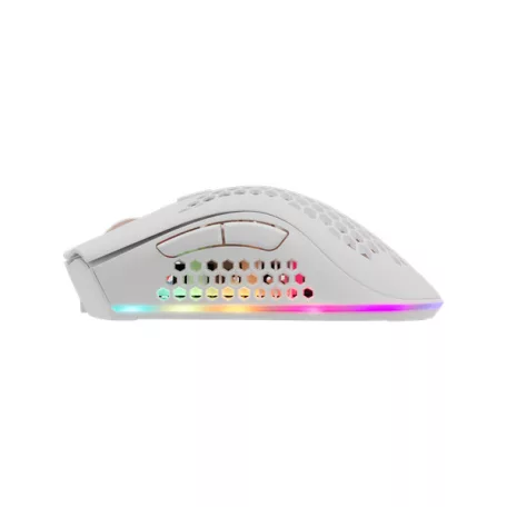 WHITE SHARK LIONEL-W, WGM-5012W vezeték nélküli gamer egér, fehér, 10000 dpi