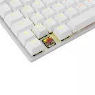 WHITE SHARK WS GK-2106W/R-US COMMANDOS fehér mechanikus angol (red switch) gamer billentyűzet