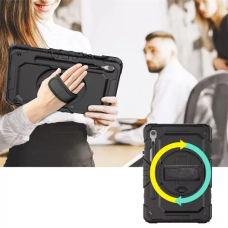Tech-Protect Solid ütésálló tok Galaxy Tab S9 FE/S10 FE/S10 LITE 10.9 kijelzővédővel - fekete - ECO