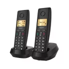 GIGASET DECT telefon, PURE 200 Duo, fekete