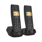GIGASET DECT telefon, PURE 200 Duo, fekete