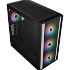 COOLER MASTER Ház ATX MasterBox 600, Tápegység nélkül, Üvegfalú, fekete