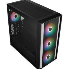   COOLER MASTER Ház ATX MasterBox 600, Tápegység nélkül, Üvegfalú, fekete