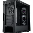 COOLER MASTER Ház ATX MasterBox 600, Tápegység nélkül, Üvegfalú, fekete