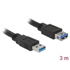   DELOCK kábel USB 5 Gbps Type-A male / female hosszabbító 3m fekete