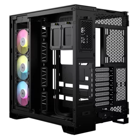 CORSAIR Ház ATX iCUE LINK 6500X RGB, Tápegység nélkül, Edzett Üveg, fekete