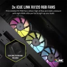 CORSAIR Ház ATX iCUE LINK 6500X RGB, Tápegység nélkül, Edzett Üveg, fekete