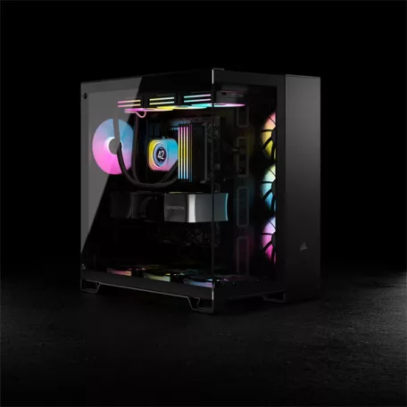 CORSAIR Ház ATX iCUE LINK 6500X RGB, Tápegység nélkül, Edzett Üveg, fekete