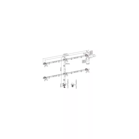 SBOX LCD-352/6-2 6x asztali monitor tartó 17"-32" / 43-81cm