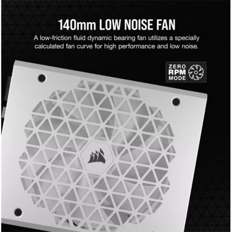 CORSAIR Tápegység Moduláris, RM1000x Shift White, 1000W, 14cm, 80+ Gold