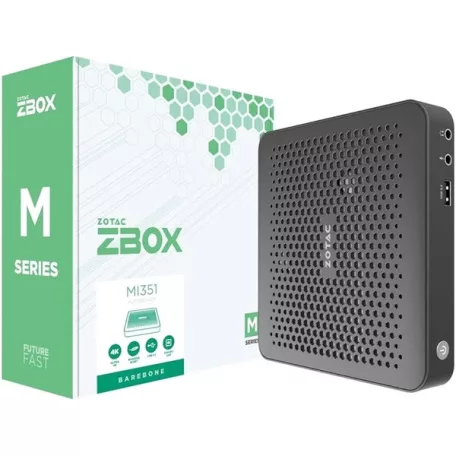 ZOTAC PC ZBOX, Intel N-series N100 3.4GHz, HDMI, Displayport, LAN, WIFI, BT, M.2 SSD hely, 4xUSB