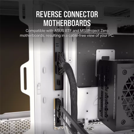 CORSAIR Ház Micro-ATX iCUE LINK 2500X RGB, Tápegység nélkül, Edzett Üveg, fekete