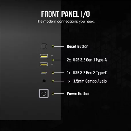 CORSAIR Ház Micro-ATX iCUE LINK 2500X RGB, Tápegység nélkül, Edzett Üveg, fekete