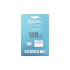 SAMSUNG Memóriakártya, EVO Plus microSDXC kártya ,128GB, UHS-1, U3, V30, A2, + SD Adapter, R160/W