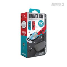   ARMOR3 Nintendo Switch/OLED Travel csomag (Üvegfólia + Thumb Grips + Füllhallgató + Tok + Töltő kábel)
