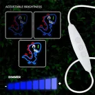 FOREVER LIGHT Neon LED dekorációs lámpa JURASSIC BABY DINO kék, szabályozható, USB, be/ki kapcsoló,  falra szerelhető
