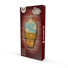   FOREVER LIGHT RETRO metál LED dekorációs lámpa ICE CREAM USB, 5V, falra akasztható