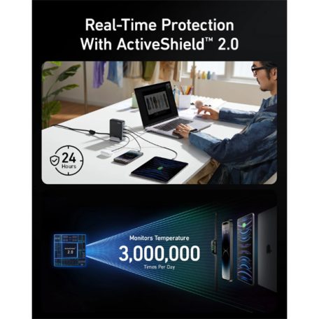 ANKER Hálózati Töltő 3xUSB-C, USB-A 4 portos, 240W EU, fekete - A2342311