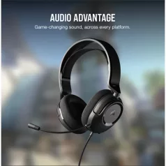  CORSAIR Vezetékes Headset, HS35 SURROUND v2 Gaming, Multiplatform, fekete