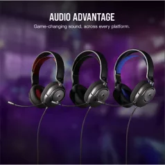   CORSAIR Vezetékes Headset, HS35 v2 Gaming, Multiplatform, carbon
