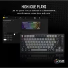 CORSAIR Vezeték Nélküli Billentyűzet Gaming, K65 PLUS 75%, Mechanikus, MLX Red switch, US, fekete