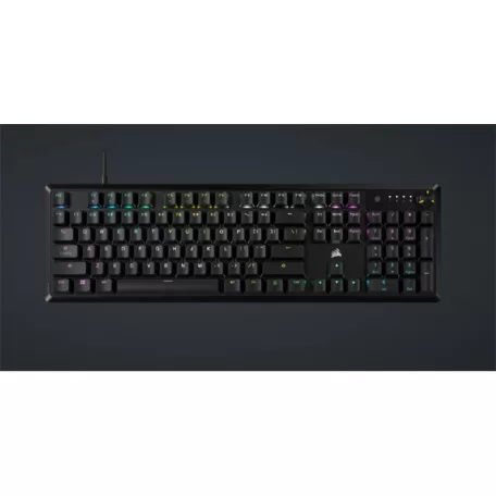 CORSAIR Vezetékes Billentyűzet Gaming, K70 CORE RGB, Mechanikus, MLX Red switch, 104 gombos, US, fekete