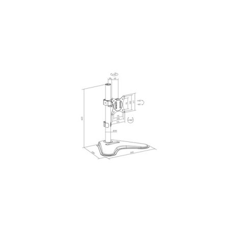 SBOX LCD-F012-2 Asztali mon.tartó konz.,1x 17"- 32"(43-81cm) 9Kg/mon. W029898