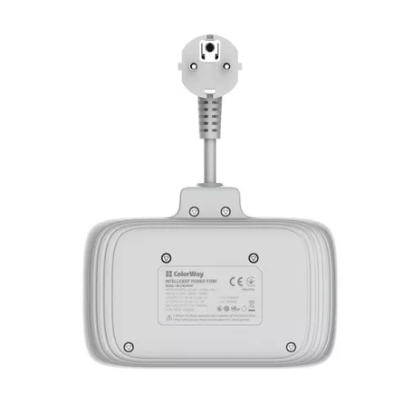COLORWAY Hálózati elosztó, CW-CHE24PDW, 2 dugalj, 3xUSB-A, 1xUSB-C 2m, fekete
