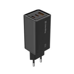   COLORWAY USB töltő adapter, GaN3 Pro Power Delivery (USB-A + 2 USB TYPE-C) (65W) fekete (CW-CHS039PD-BK)