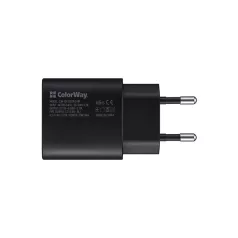   COLORWAY USB töltő adapter, Power Delivery Port PPS USB Type-C (25W)  fekete (CW-CHS033PD-BK)