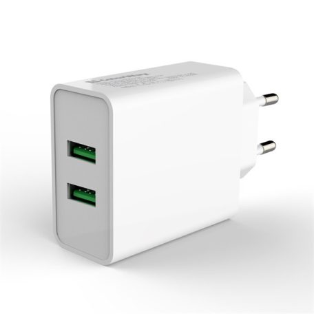 COLORWAY USB töltő adapter, 2USB Quick Charge 3.0 (36W) white (CW-CHS017Q-WT)