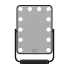 HUMANAS HM01 dönthető kozmetikai tükör, 12 db LED, érintőképernyő, 360°, teljesítmény, szín szabályozás, black