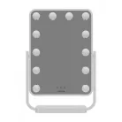 HUMANAS HM01 dönthető kozmetikai tükör, 12 db LED, érintőképernyő, 360°, teljesítmény, szín szabályozás, black