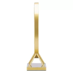   HUMANAS HM04 kerek álló smiktükör, 40 cm átmérő, LED, integrált érintő gombok, 3 színhőmérséklet, arany