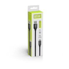 COLORWAY Kábel, USB MicroUSB 1m 2.1A black (CW-CBUM002-BK)