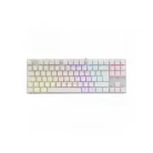 WHITE SHARK WS GK-2106W/BL-HU COMMANDOS fehér mechanikus billentyűzet, magyar, 88 kék gomb