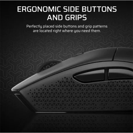 CORSAIR Vezeték Nélküli Egér Gaming, M55 Lightwight, 6 programozható gomb, Ultra-könnyű, 16000dpi, fekete