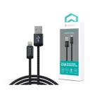DEVIA ST108035 Gracious v2 12W USB/Lightning adat-és töltőkábel, fekete, 1m