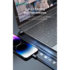 DEVIA ST108035 Gracious v2 12W USB/Lightning adat-és töltőkábel, fekete, 1m