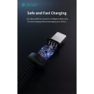 DEVIA ST108035 Gracious v2 12W USB/Lightning adat-és töltőkábel, fekete, 1m