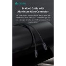 DEVIA ST108721 Extreme Speed PD 240W, USB-C - USB C (Type-C) adat-és töltőkábel, fekete, 2m