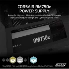 CORSAIR Tápegység Moduláris, RM750e, 750W, 12cm, ATX 3.1, PCIe 5.1, BOX, Cybenetics Gold