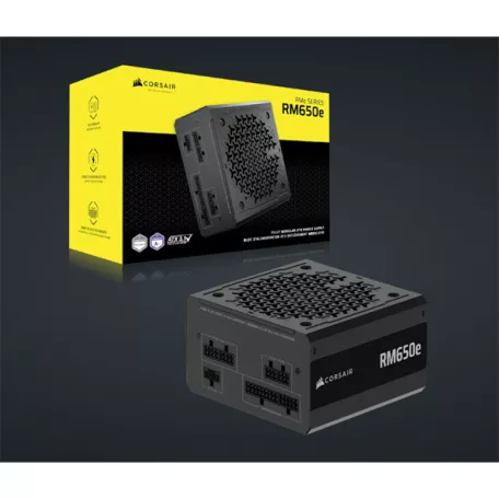 CORSAIR Tápegység Moduláris, RM650e, 650W, 12cm, ATX 3.1, PCIe 5.1, BOX, Cybenetics Gold