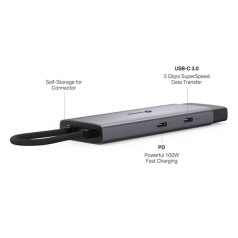   TP-LINK USB Type-C HUB 5 portos 1xHDMI + 1xPD 100W +1xUSB-C + 2xUSB, UH5020C