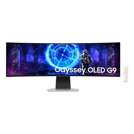 SAMSUNG Ívelt Gaming 240Hz OLED monitor 49" G95SD, 5120x1440, 32:9, 250cd/m2, 0.03ms, HDMI/DP/WiFi/BT, hangszóró