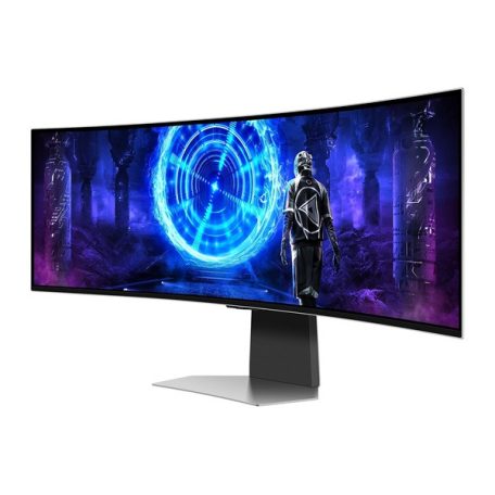 SAMSUNG Ívelt Gaming 240Hz OLED monitor 49" G95SD, 5120x1440, 32:9, 250cd/m2, 0.03ms, HDMI/DP/WiFi/BT, hangszóró