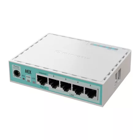 MIKROTIK Vezetékes Router hEX refresh 5x1000Mbps, Beltéri, E50UG