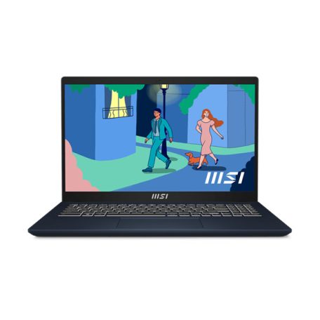 MSI Business NB Modern 15 B7M-455, 15.6" FHD, Ryzen 5 7430U, 16GB, 512GB M.2, INT, NOOS, Fekete