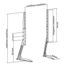 Nedis TVSM1050BK 13"-70" LCD TV / monitorállvány (tartó konzol),  maximum 50 kg, függőleges magasság állítás, acél